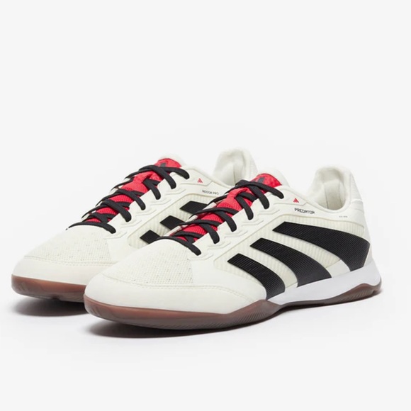 NWOT ADIDAS Predator Pro In White, ivory, red and Black Indoor soccer Shoes 7.5 - Picture 2 of 12